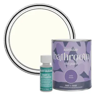 Rust-Oleum Porcelain Satin Bathroom Tile Paint 750ml