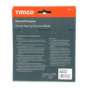 TIMCO General Purpose Mortar Raking Diamond Blade - 125 x 22.2