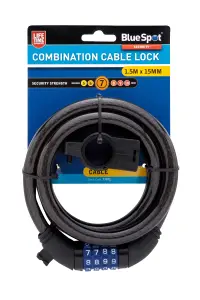 Blue Spot Tools - 1.5m x 15mm Combination Cable Lock