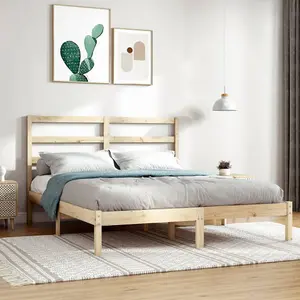 Berkfield Bed Frame Solid Wood Pine 120x200 cm