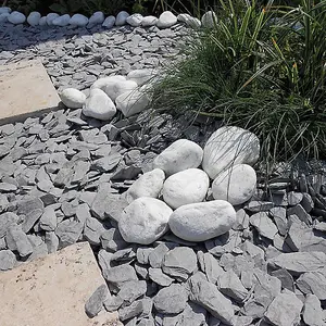 Charles Watson 20mm Welsh Slate Charcoal Decorative Garden Chippings Large Approx. 20kg Polybag