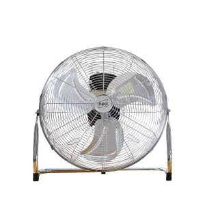 Neo High Velocity Chrome Metal Floor Freestanding Fan - 16 Inch