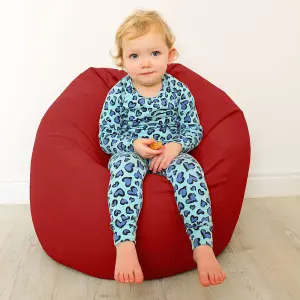 rucomfy Outdoor Water Resistant Kids Classic Beanbag - Red