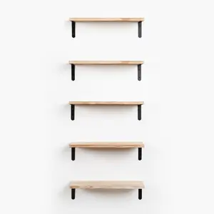 5 Piece Wood Bracket Shelf