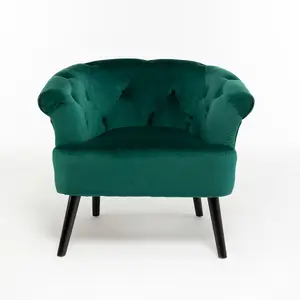 Velvet Emerald Green Sara Accent Chair