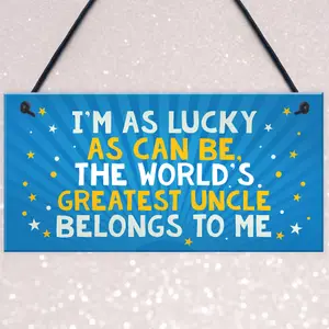 Special Uncle Gift From Niece Nephew Hanging Plaque Gift For Brother Uncle From Niece Nephew