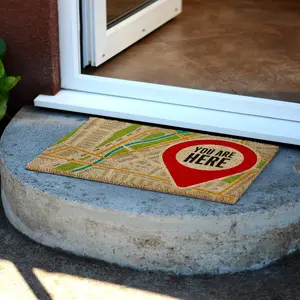 You Are Here Novelty Doormat Unique Coir Front Doormats