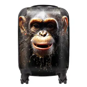 Realistic Monkey Face Splashart Suitcase - Small