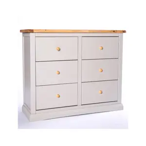 Loreo 6 Drawer Chest of Drawers Wood Knob