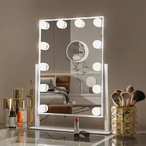 Rectangle LED Metal Mirror White