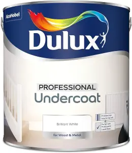 Dulux Professional Undercoat for Wood & Metal Brilliant White - 2.5L