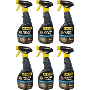 Kilrock Grout Cleaner Spray Restorers Dirty Tile Grout Lines 500ml Pack of 6