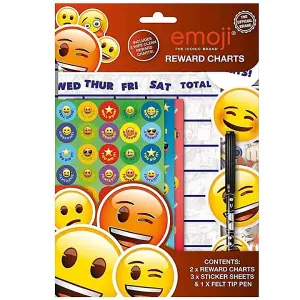 Emoji A4 Reward Sticker Chart Set Multicoloured (One Size)