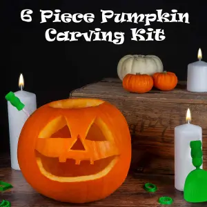 Halloween Pumpkin Carving Set 6 Piece Carving Tools for Halloween Green