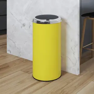 Inmotion 42L Yellow Stainless Steel Kitchen Waste Dust Bin