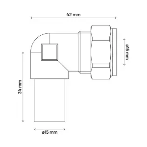 Flomasta Compression Valve tail 15mm