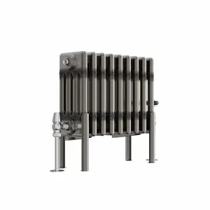 Right Radiators 300x425 mm Horizontal Traditional 4 Column Cast Iron Style Radiator Raw Metal