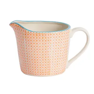 Nicola Spring - Hand-Printed Measuring Jug - 1 Litre - Orange