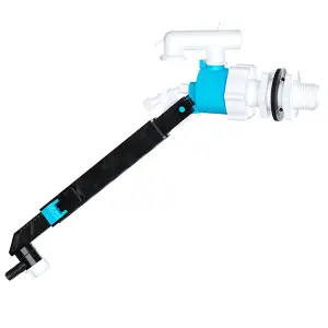 SPARES2GO Side Entry Ball Valve Toilet Cistern Filling Adjustable Float Arm Inlet (1/2")