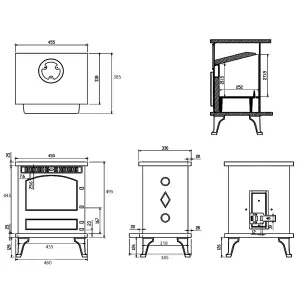 SunDaze Multifuel Stove 7KW Woodburning Fireplace Cast Iron Eco Design Defra Approved