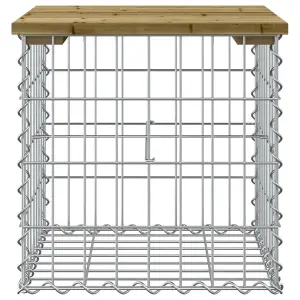 Berkfield Garden Bench Gabion Design 43x44x42 cm Impregnated Wood Pine