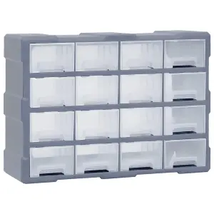 Berkfield Multi-drawer Organiser with 16 Middle Drawers 52x16x37 cm