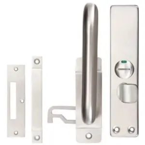 EAI - Disabled Toilet Lock Facility Indicator Bolt Bathroom Vacant Engaged Washroom Cubical Bolt Set - Satin Stainless Steel