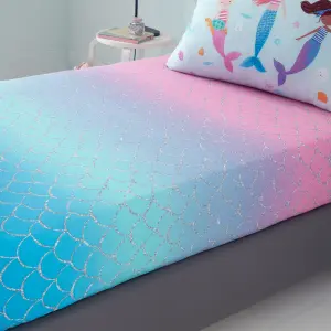 Catherine Lansfield Mermaid Ombre Fitted Sheet Pink