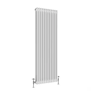 Right Radiators 1800x562 mm Vertical Traditional 3 Column Cast Iron Style Radiator White