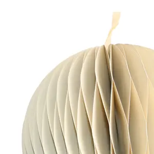 White Paper Round Bauble (D) 150mm