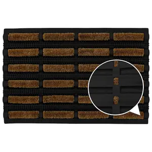 JVL Nimbus Rubber Coir Scraper Tuffscrape Doormat, 40x60cm