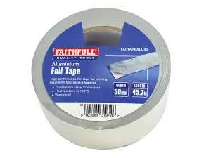 Faithfull 08065050TB6 Aluminium Foil Tape 50mm x 45.7m FAITAPEALU50