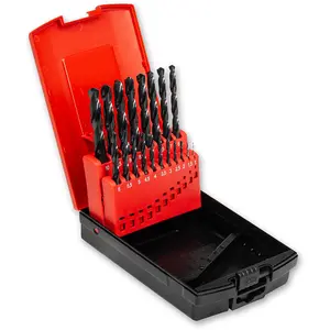 Axminster Professional Metric HSS 1-10mm X 0.5 Drill Set 19 Piece