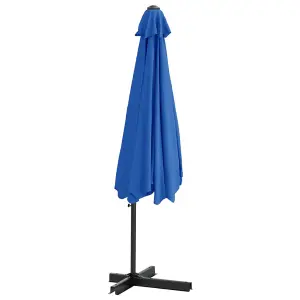 Berkfield Outdoor Parasol with Steel Pole 300 cm Azure Blue