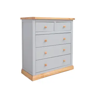 Bomporto 5 Drawer Chest of Drawers Wood Knob