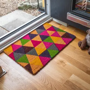 Nicola Spring - Coir Door Mat - Triangle 1.6cm H x 60cm L x 40cm W