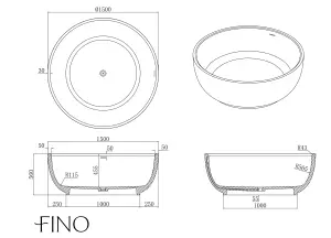 Lorenzo Freestanding Stone Bath 1500mm