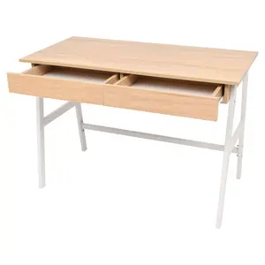 Berkfield Writing Desk 110x55x75 cm Oak and White