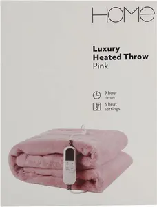 Home Pink Heated Throw