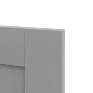 GoodHome Alpinia Matt slate grey wood effect Shaker Tall larder Cabinet door (W)500mm (H)1467mm (T)18mm