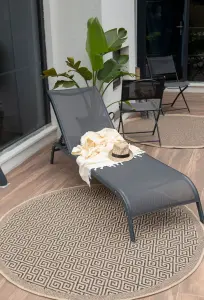 Nature Collection Outdoor Rug in Dark Grey  5100DG