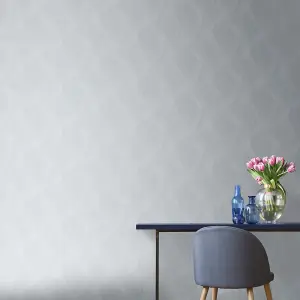 Muriva Grey Geometric Glitter effect Embossed Wallpaper