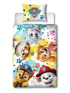 Paw Patrol Splodge Single Panel Duvet and Pillowcase Set