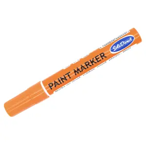 Oil-based Paint Marker Pen Permanent for Tyres Rubber Stone Leather Fabric Plastic Glass (Orange)