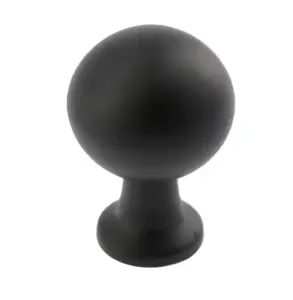 Kitchen Cupboard Cabinet Door Drawer Round Knob Handle Nord by GTV Black Matt