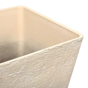 Plant Pot 49 x 49 x 53 cm Beige DELOS