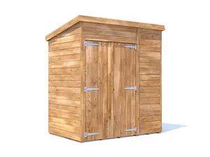 Dunster House Garden Shed 1.8m x 1.2m Pressure Treated Wooden Outdoor Storage Window Overlord Pent