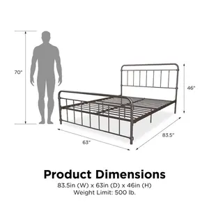 Aanya Bed Frame Bronze / Kingsize (5')