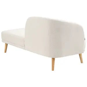 Left Hand Fabric Chaise Lounge Light Beige TANLAY