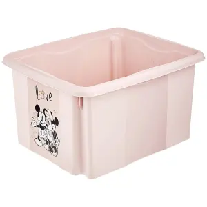 Keeeper Minnie Mouse Storage Box with Lid 24 Litre Nordic Pink